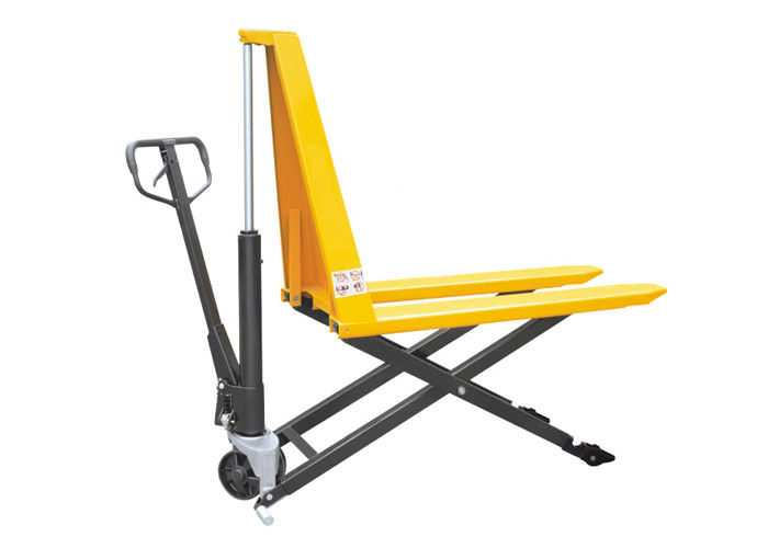 Scissor Lift Hand Pallet Truck Dengan Ekstra Panjang Kaki Depan 1670mm Menghidupkan Radius