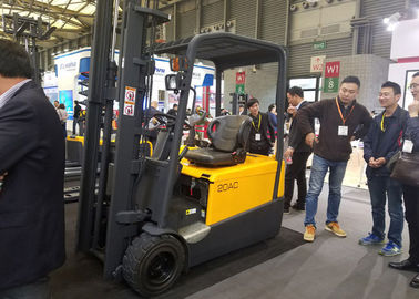 Dual Front Driving Electric Forklift Truck, 3 Wheel Forklift 13km / H Kecepatan Travel