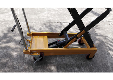 Meja Angkat Gunting Manual Ganda 1.3 Meter Warna Disesuaikan Tinggi Dengan Perlindungan Overload