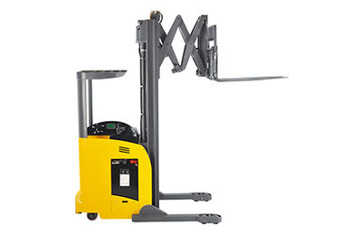 kualitas  AC Motor Double Reach Forklift Reach Distance 1200mm Good Turning Performance pabrik